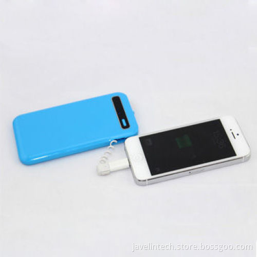 JP-S03 Li-polymer battery power bank with 4 LED power indicators and hidden inside cable